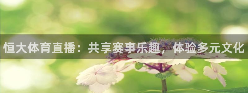 恒大体育直播：共享赛事乐趣，体验多元文化
